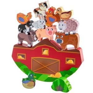 NIB Balancing Barnyard – 13-Piece Farm Animal Stacking Toy